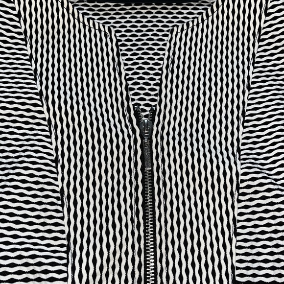 Kasper women’s black and white zip up jacket Size 10 - Picture 6 of 10